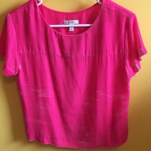 Hot pink velvet top